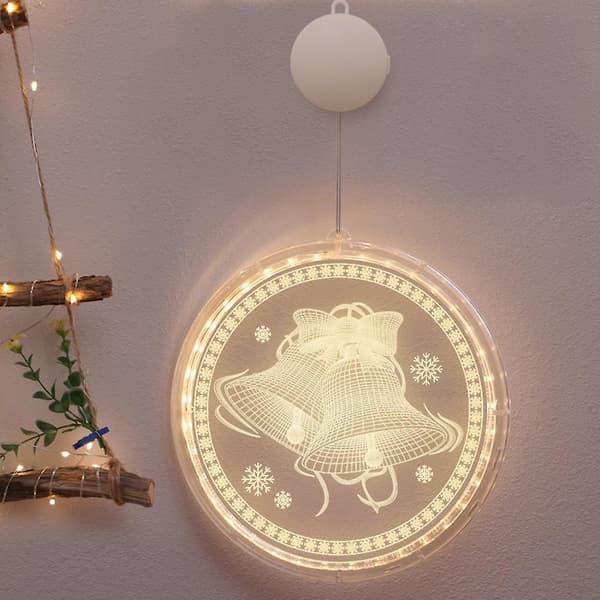LED-julebelysning, Juleromsbelysning, Vindushagedekorasjon Modellbelysning 22cm (Juleklokker)