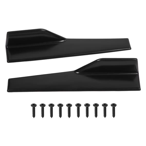 2 stk Bil Universal Matt Svart Sideskjørt Rocker Splitter Winglet Vinger Canard Diffuser