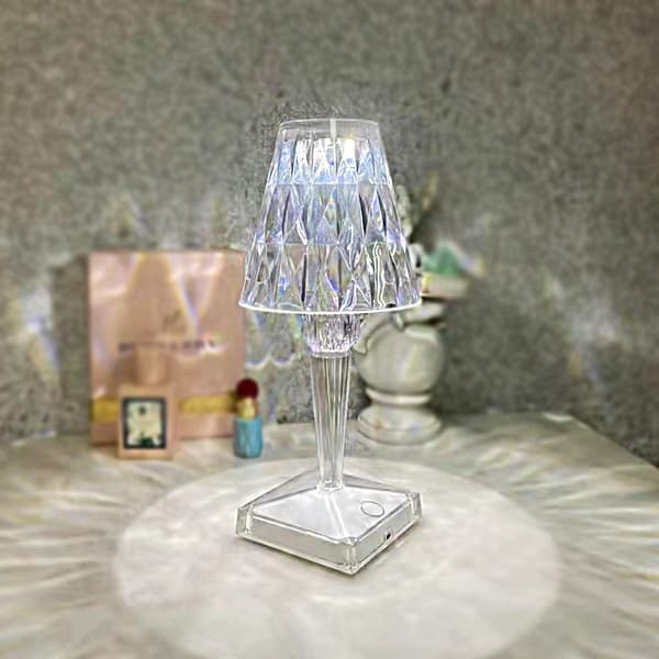 Crystal Italian Design Table Lamp Night Light Desk Lamp (Rechargeable)
