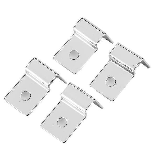 Støtteklemmer i rustfrit stål til 12 mm akvarieglaslåg, 4 stk.