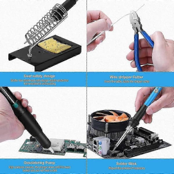 18-in-1 Soldering Iron Multimeter Welding Tool Adjustable Temperature Pump Solder 220V 220V