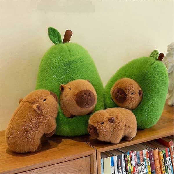Avokado Capybara Pehmolelu Realistinen Capybara Pehmoeläin 35cm(f2)