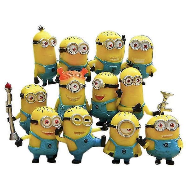 12-delt sæt Weitengs Despicable Me The Minions figurudstilling legetøj PVC gul