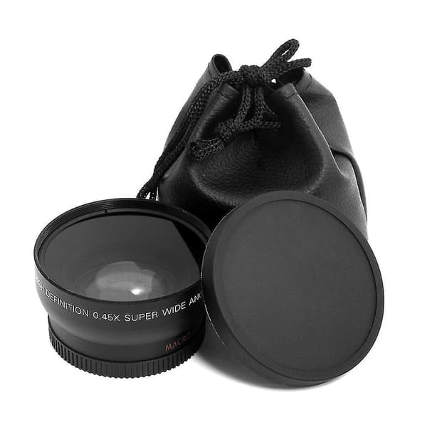 HD 52mm 0.45x vidvinkelobjektiv med makroobjektiv til 52mm DSLR-kamera