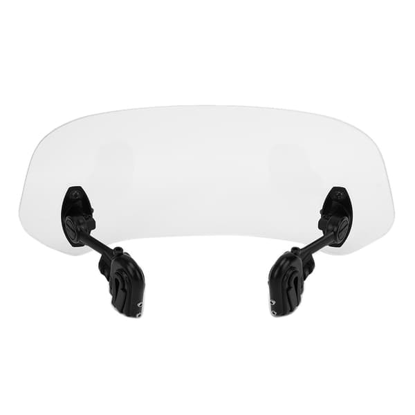 Motorcycle Windshield Extension Riser Windscreen Adjustable Wind Rain Air Deflector Add-on Spoiler Screen (Clear)