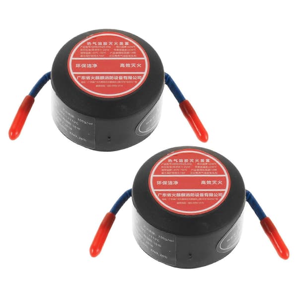 2pcs Automatic Aerosol Fire Extinguisher for Vehicle - 10g Round Self-Adhesive Car Fire Extinguisher for Car Engine, Garage, Office