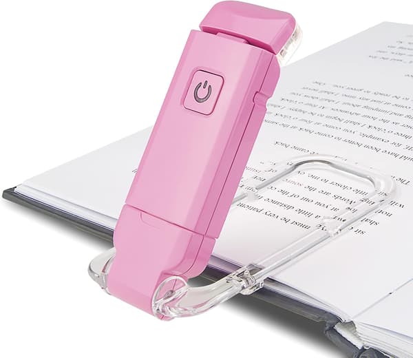 (Rosa) USB-leselys Oppladbart LED-leselys med lesefunksjon