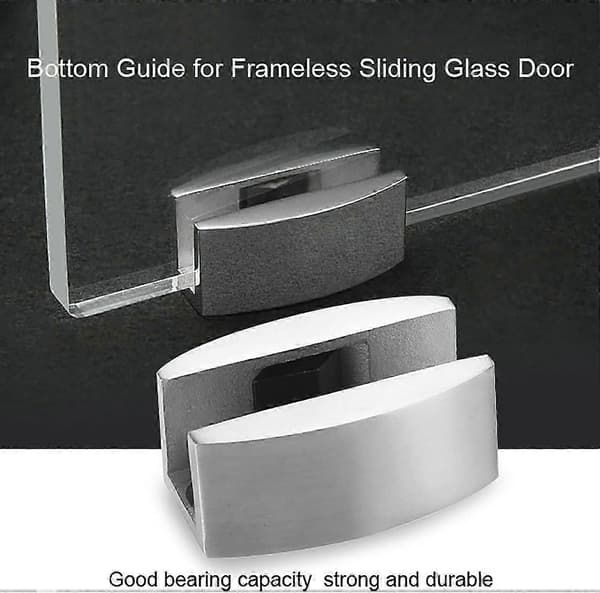 Gulvguide til skydedøre til brusekabiner, børstet nikkel finish, justerbart design i rustfrit stål for nem installation