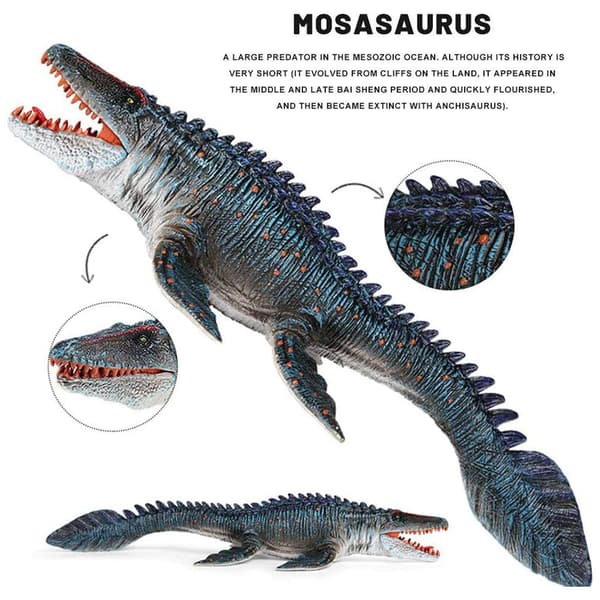 Realistisk Dinosaurfigur Mosasaurus Dinosaurmodel Perfekt Dinosaurlegetøj til Samlere Dekoration Festgave
