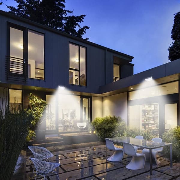 450 lumen 24 LED solcellelys med aluminiumhus