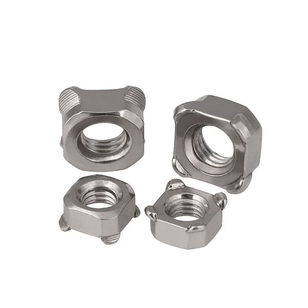 Weld Nuts M8 Square Coarse Carbon Steel Machine Screws Silver Pac