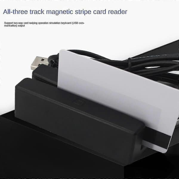 MSR90 USB magnetisk stripe kortleser kortleser stripe 3 spor mini swiper for USB PC