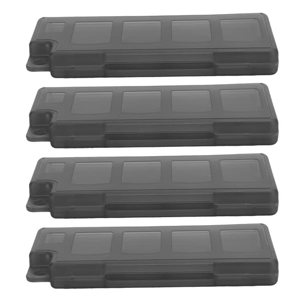 4 stk. opbevaringsboks til spilkort med 8-i-1 kortplads + 2 stk. pladser til Nintendo Switch Sort