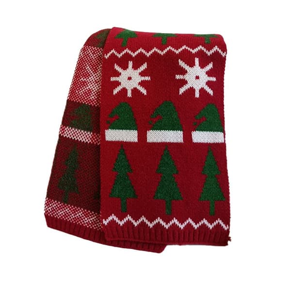 Julehalstørklæde vintermode jacquard strikket tørklæde KLB