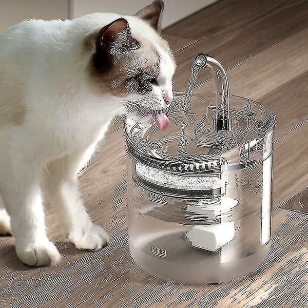 2L Automatisk katt dricksfontän för valp och katt