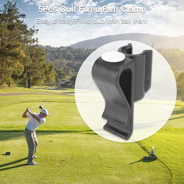 Stykker - Golfputterklemme + Golfboldmarkør - Golfputterklemmer - Putterholder - Putting & Puttinglinje - Boldmarkør - Greenmarkør - Boldmarkering