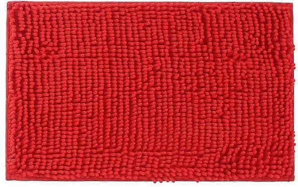 Julbadrumsmatta Absorberande Halkfri Mikrofiber Chenille Matta, röd (40*60)