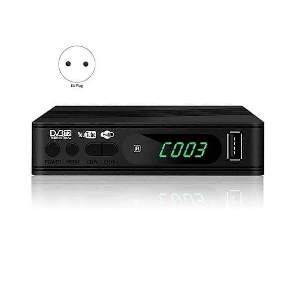 HD99 FTA HEVC 264 DVB T2 Digital TV-tuner 264 TV-mottaker Full HD DVBT2 Videodekoder EU-kontakt