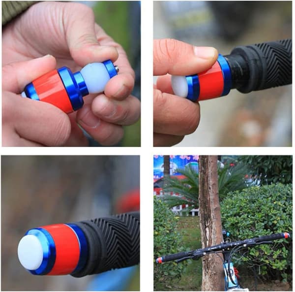 (Svart) 2 stk LED-blinklys for sykkel, aluminiumslegering