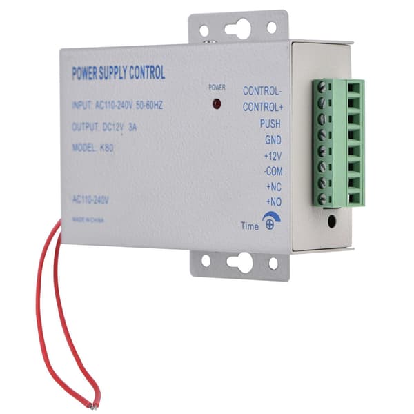 Indgang AC110V-240V Udgang DC 12V 3A 30W Strømforsyningscontroller til Dørkontrolsystem