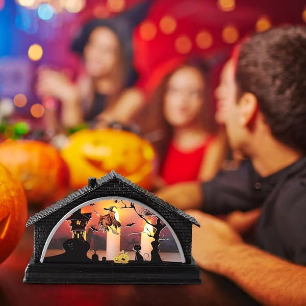 Halloween Nattlys Nattlys Hus Heks Skrekkdekorasjon