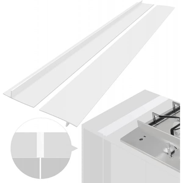 Stove gap cover keeps clean between stove and cabinets 61.5 cm 2-pack White