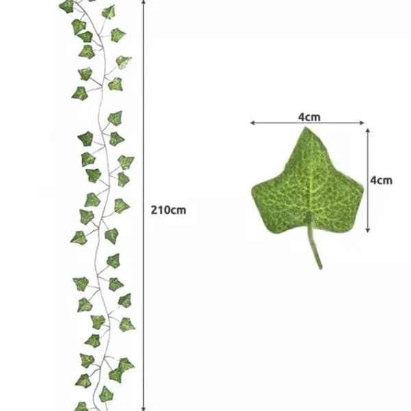 50 meter Ivy Garland / Leaf Garland - 2 meter Green