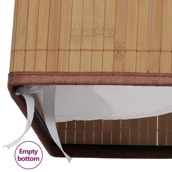 vidaXL Laundry Basket Bamboo Rectangular Natural Color Brun brown
