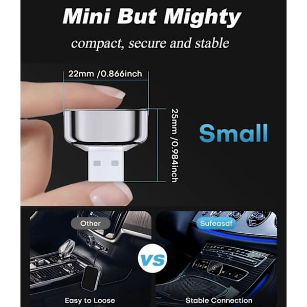 Oppgradert trådløs CarPlay- og Android Auto-adapter for iOS 10 og Android 11