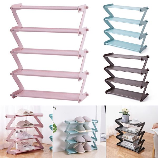 Stackable Organizer 4/5-Layer Multi-Layer Organizer for Shoes and Daily Necessities at Home Coffee 4 Layers Coffee 4 Layers