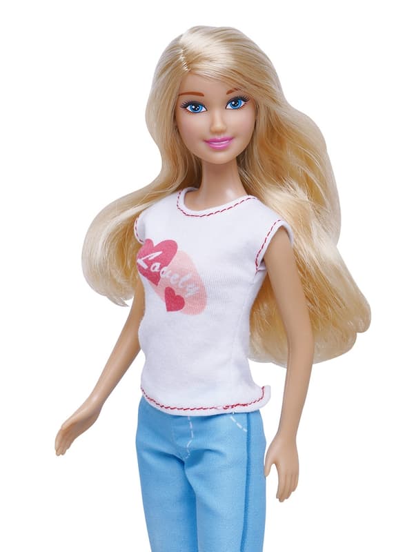 Anlily Dukke med Jeans, multifarget
