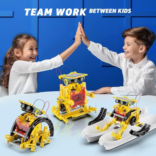 Solcelle-robotsett, robotleker for gutter 7-12 år, guttegave 7-12 år, leker for gutter 7 8 9 10 11 12 år, konstruksjoner PL A