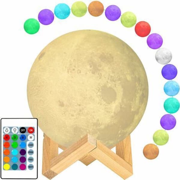 Yövalo kuulamppu, 16 väriä LED 3D-tulostus KLB