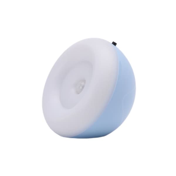 Motion Sensor 360° Rotation LED Wireless Bedroom Lamp Energy Saving Body Induction Lamp USB Rechargeable Blue