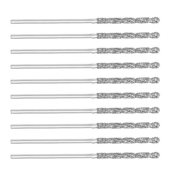 20 stk. 1 mm/0,04 tommer diamant HSS spiralbor til glas, skaller, stenfliser