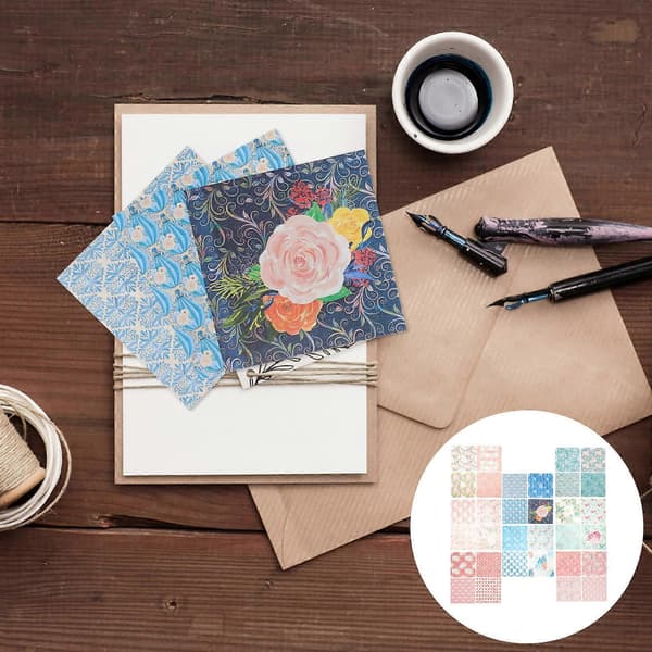 32 Ark Decoupage Papir for Håndverk DIY Scrapbook Papir Scrapbooking Tilbehør