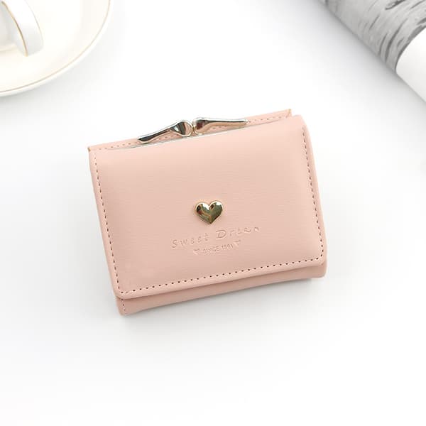 PU Läder Plånbok Dam Plånbok Kreditkort Rosa Pink