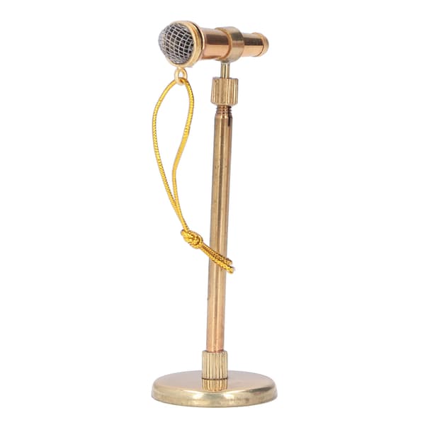 Adjustable Miniature Microphone Replica Model Mini Musical Instrument Decoration for 1:12 Dollhouse