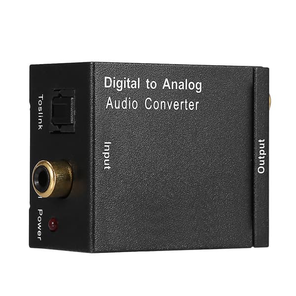 Digital optisk til analog lydkonverter koaksial RCA-adapterkonverter