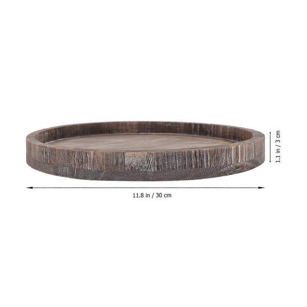 2 Pcs Wooden Decorative Trays Coffee Table Trays Table Decoration Trays Display Trays Holders