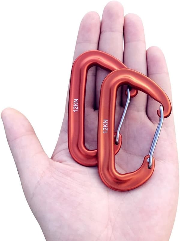 R-hook, 12 kN light heavy hook clamp, aluminum wire door