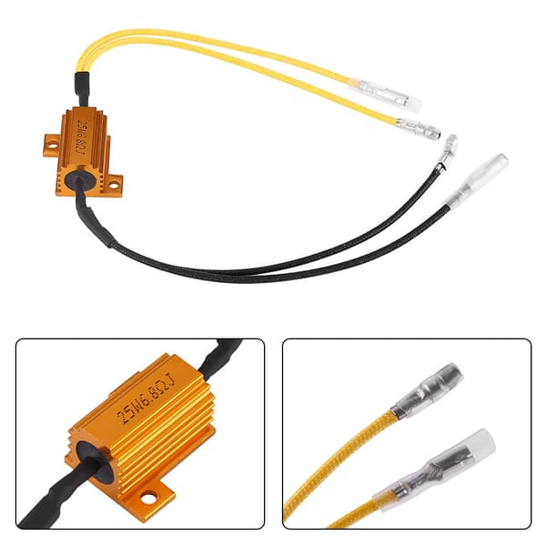 25W 6.8ΩJ Motorcykel LED Blinklys Indikator Lys Belastningsmodstand Fix Fejl Flash Controller