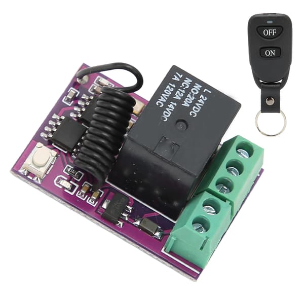 Wireless Relay Remote Control Relay RF Remote Control Light Switch for Lighting Lifts Electric Doors and Windows 24V