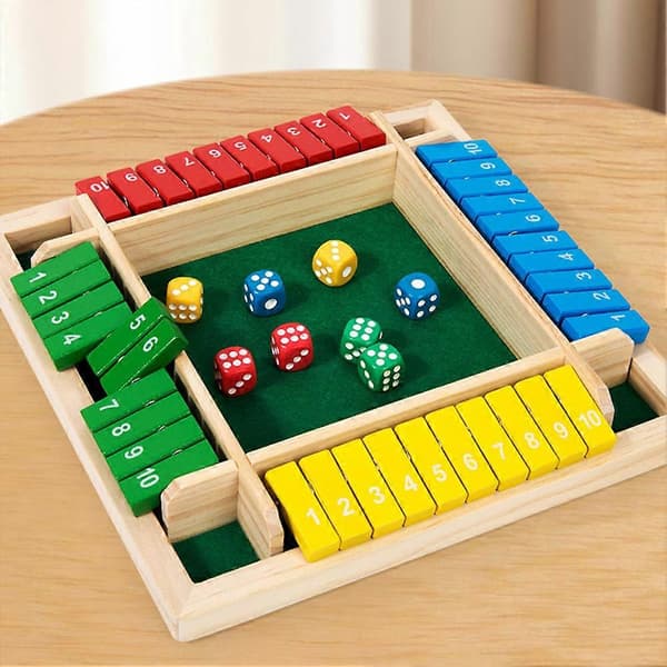 Close the Box Game Fun Improve Math Skills Game Toy for Family Gathering[D] red red