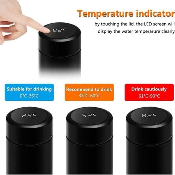 Smart sportsflaske med temperaturdisplay