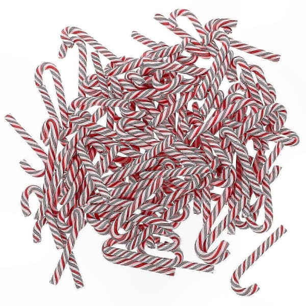 100 Mini Candy Canes in Resin for DIY Crafts and Christmas Decorations szrh21