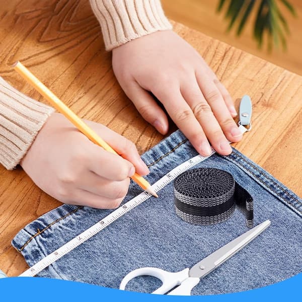 Iron-on Hemming Tape, No-Sew, Self-Adhesive Polyester, for Jeans and Curtains, Black