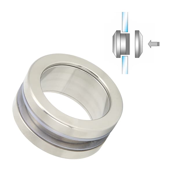 Round Stainless Steel Handle for Bathroom Glass, Embedded Hollow Pull Knob, Sliding Door Handle
