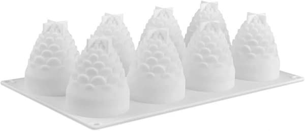 8-hulls ananasform silikonform 3D kongleform lysformer B