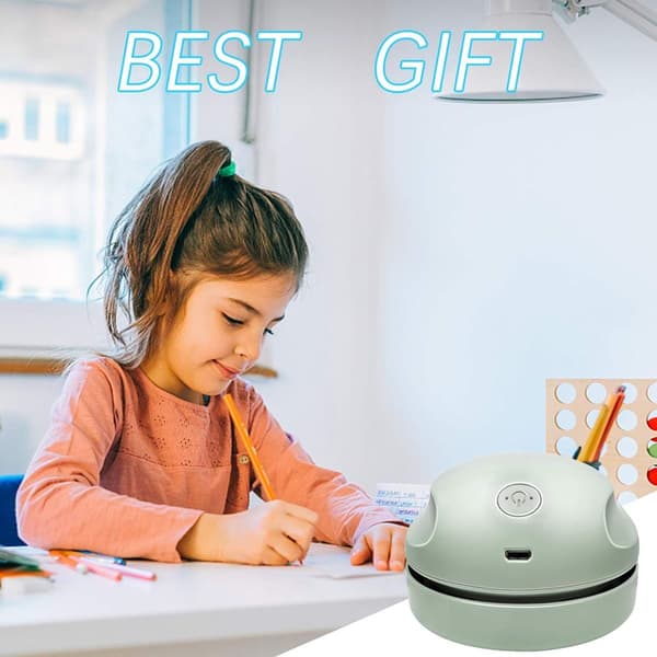 Table Vacuum Cleaner with Cleaning Brush - USB Charging, Powerful, Quiet KLB